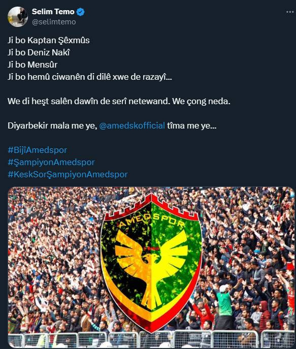 Amedspor'a tebrik mesajları: Bu şehir büyük kaptana sözünü tuttu - Resim: 7